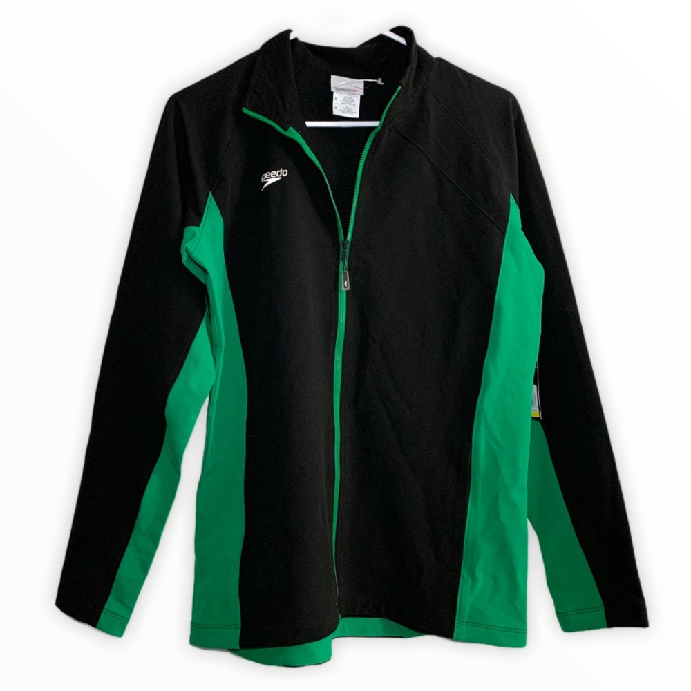NWT Speedo Colorblock Full Zip Athletic Sweater
